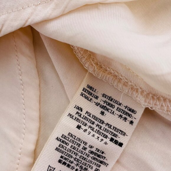 Free People Women's Blouse size Small Ivory Satin Long Sleeve oversized - Picture 4 of 8